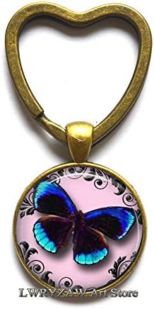 Kelebek Anahtarlık Doğa Anahtarlık hayvan figürlü mücevherat, zarif Takı Kelebek Kanat Charm anahtarlık Hediye Onun için Minimal