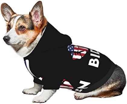 HIFENli Lanet Bıden Orta Parmak ABD Bayrağı Evcil Hoodies Köpek Giyim Sıcak Pet Giyim Köpek Ceket