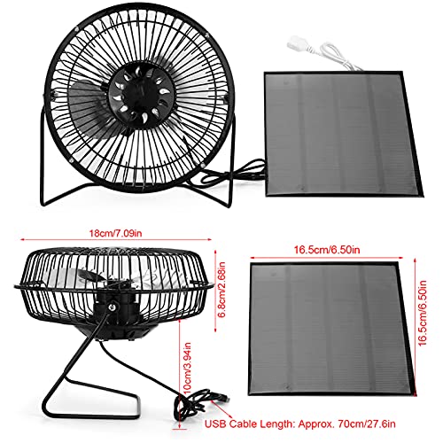 Mini Güneş Fan, USB Fan Güneş Soğutma Fanı GÜNEŞ PANELİ Enerjili Fan Açık Kamp Güneş Fan Sera Güneş Fan