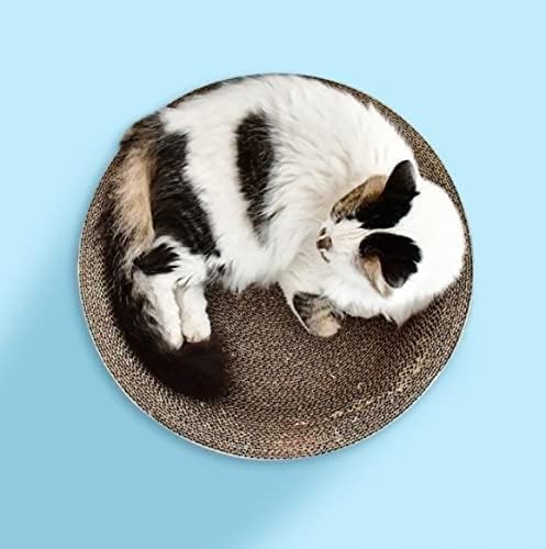 RenminRoad Kedi Tırmalama Kartonu, Oval Oluklu Tırmalama Pedi, Kedi Tırmalama Salonu Yatağı, Kedi Tırmalama Kabı, Kedi Eğitim