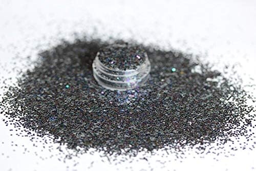 Tırnak Gilter 1mm Renkli Siyah Altıgen Glitter Düzensiz Madeni pul DIY - (Renk: 200 Gram)