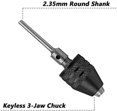 Mesee 2 Adet Anahtarsız Mini Çene Matkap Chuck Collet Dönüşüm Adaptörü, 0.3-3.4 mm Kapasiteli Chucks Dönüştürücü Elektrikli