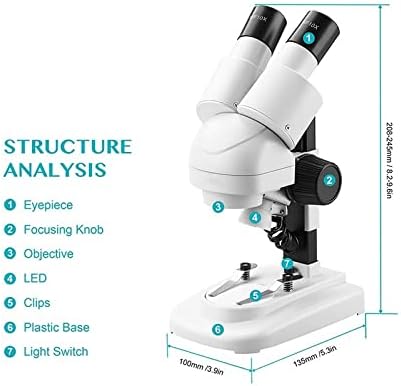 XMSH Mikroskop Aksesuarları Kiti için Yetişkin 20X Binoküler Stereo Mikroskop Üst LED Eyecups ile Aksesuar