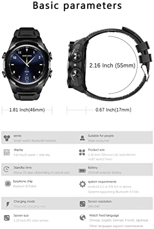 2 in 1 TWS akıllı saat ile kablosuz bluetooth kulaklık Combo Kulaklık Kan Oksijen nabız uyku Monitör Smartwatches Müzik Spor