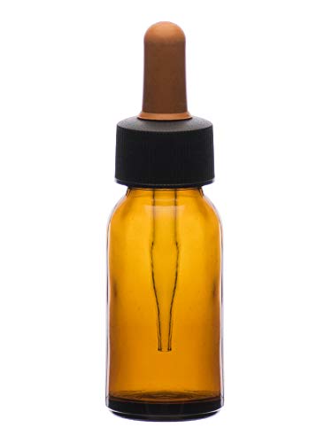 Damlama Şişesi, 60ml (2oz) - Amber Soda Camı-Amber Cam Damlalıklı ve Kauçuk Ampullü Vidalı Kapak-Eısco Labs