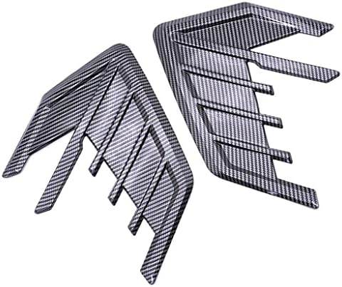 Homyl 2 Pcs Yan Vent Trim 3D Çıkartmalar Oto Dış Aksesuarları Modifikasyon Parçaları Fit için Araç Araba-Karbon Fiber Desen
