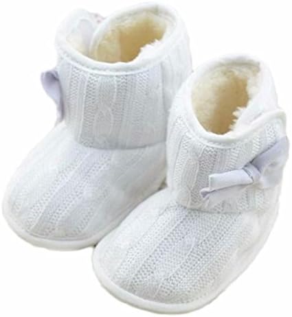 KONFA Toddler Yenidoğan Bebek Kız Ilmek Yumuşak Taban Çizmeler, 0-18 Ay için, Bez Beşik Prim Ayakkabı