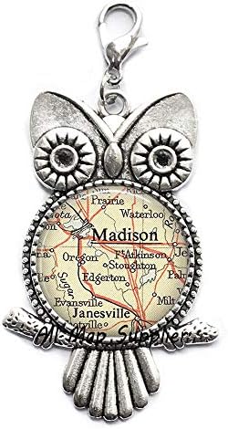 Moda Baykuş Fermuar Çekme, Madison, Wisconsin harita Istakoz Toka, Madison Baykuş Fermuar Çekme, Madison Istakoz Toka harita