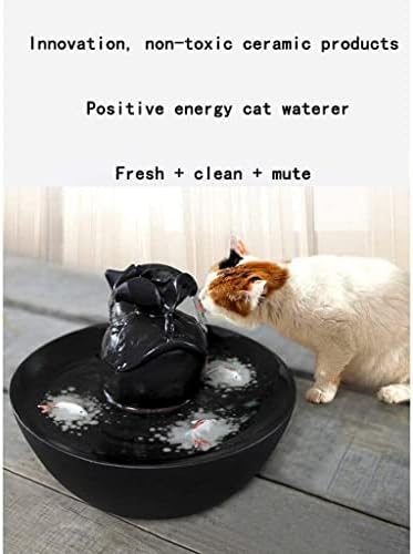 SoGuDıo Pet Çeşme Pet su çeşmesi, 1.5 L Köpek ve Kedi Pet Çeşme, Seramik Otomatik Pet su sebili ile Filtre, Ultra Sessiz Pompa