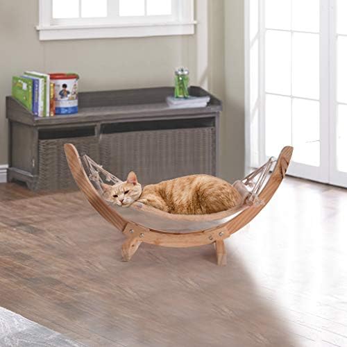 Kedi Hamak Salonu Pet Yatak, katı Ahşap Ay Fantezi Kitty Salıncak Sandalye, kedi Dinlenme Yatak Kedi Mobilya Hediye için Dayanıklı