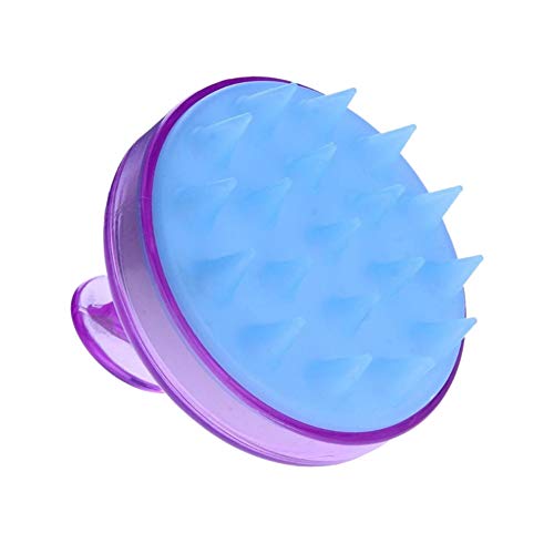 guohanfsh Silikon Kafa Derisi Şampuan Masaj Fırça Tarak El Duş Saç Yıkama Başlığı Meridyen Terapi Araçları Mor