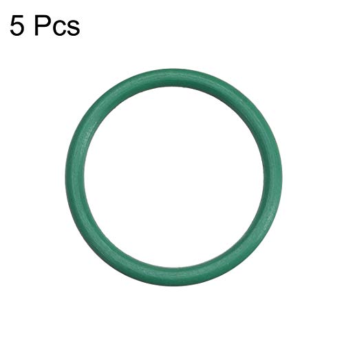uxcell Flor Kauçuk O-Ringler, 15mm OD 12mm KIMLIK 1.5 mm Genişlik FKM Mühür Conta için Makine Sıhhi Tesisat, yeşil, 5 paketi