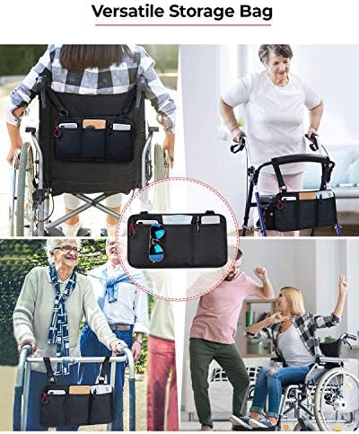 kemimoto Tekerlekli Sandalye Yan saklama çantası Paketi Tekerlekli Sandalye Bardak Tutucu ile