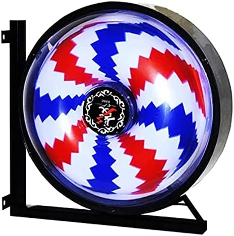 HAOKTSB salon logo ışığı berber dükkanı kutup beyaz mavi kırmızı dönen ışık LED su geçirmez düğme kontrolü için uygun ış Spa