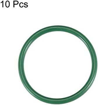 KFıdFran Flor Kauçuk O-Ringler, 26mm OD 22mm ID 2mm Genişlik FKM Araç Makineleri için Conta Contası Sıhhi Tesisat, Yeşil, 10'lu