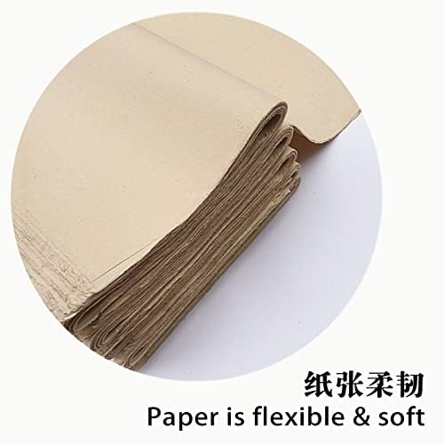 MEGREZ Çin Kaligrafi El Yapımı Maobian Kağıt Sumi Kağıt, yarım Olgun Yarım Ham Bambu Kağıt için Çin, Japon, Kanji, Düzenli