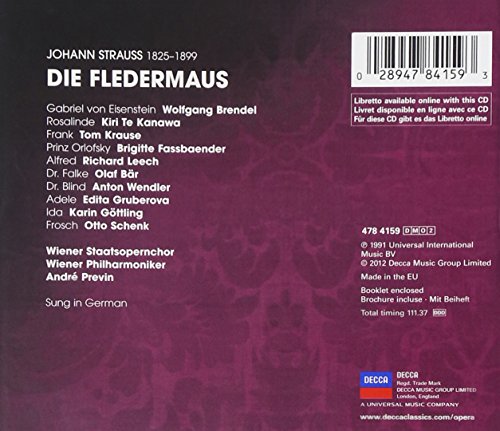 Decca Opera: Johann Strauss: Die Fledermaus