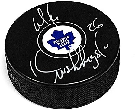 Mike Krushelnyski Toronto Maple Leafs İmzalı Hokey Diski-İmzalı NHL Diskleri