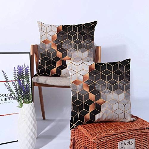 TAOSON 2 Set, Ev Dekoratif Renkli Geometrik Baskı Rahat Yumuşak Atmak Yastık Kılıfı Yastık Kapakları Kabukları Kanepe Yatak
