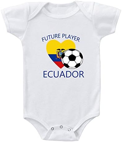 Speedy Artılarını Bebek Bodysuit Gelecek Futbolcu Ekvador Komik Pamuk Erkek ve Kız Giysileri Beyaz