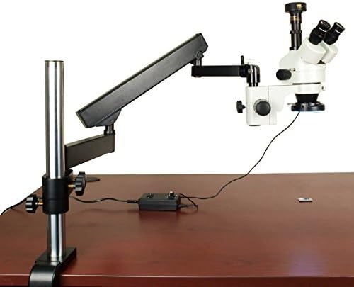 OMAX 7-45X Stereo Mikroskop + Articulate kol + 144 LED halka ışık + 1.3 M Kamera