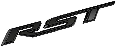 1x Yeni Nesil RST Çamurluk Bagaj Kapağı Amblem Rozet Değiştirme için 2019-2021 Chevrolet Silverado RST (Parlak Siyah)