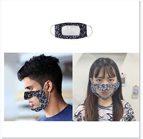 Sağır ve İşitme Güçlüğü Çeken Yüz Bandanaları için Net Pencere Görünür İfadeli Yüz Maskesi, Erkek Kadın için Yüz Sağlığı