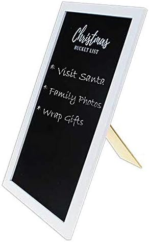 Noel Baba'nın Stüdyo Noel Tatil Kova Listesi Kara Tahta Işareti-Kare Yazma Siyah Kurulu ile Beyaz Çerçeve Dekorasyon