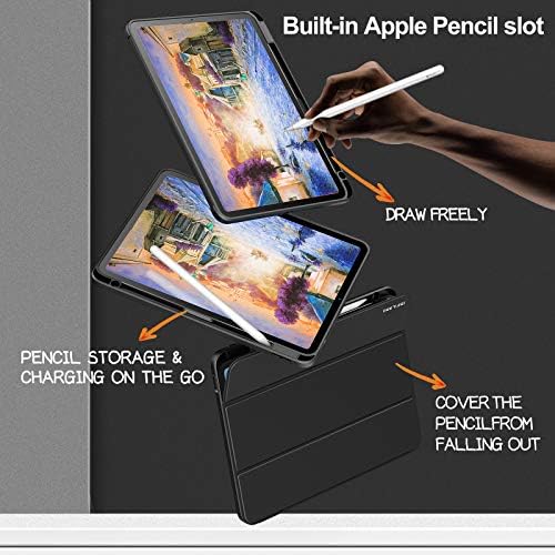 INFİLAND ile Uyumlu iPad Hava 4 2020 Kılıf ile kalemlik, Darbeye Dayanıklı Kılıf ile Şeffaf Geri Fit iPad Hava 4 10.9 inç 2020