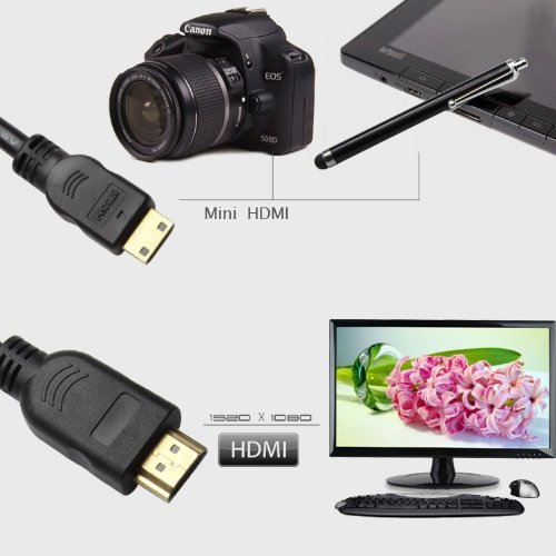 3 adet 3ft, Yellowknife Esnek ve Dayanıklı Mini HDMI-HDMI Kablosu-Ethernet, 3D, 4K HDR ve arc'yi destekler (4K@60Hz, 18Gbps)