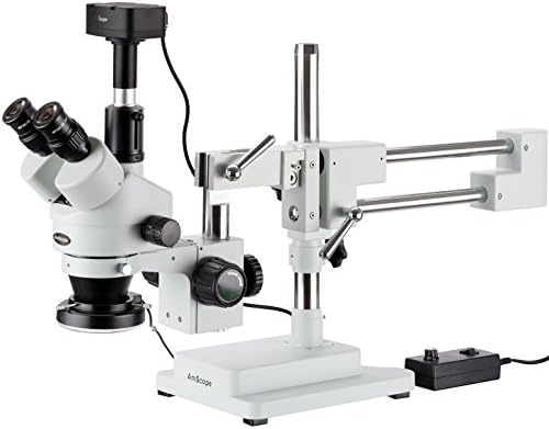 -4TZ-AmScope SM 144-10MT Profesyonel Trinoküler Stereo Zoom Mikroskop, WH10x Mercekleri, 3.5 X-90X Büyütme, 0.7 X-4.5 X Zoom