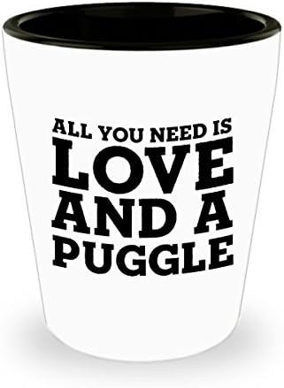 Komik Puggle Shot Cam-Aşk Köpek-Erkekler ve Kadınlar İçin Benzersiz Hediye Pet Severler