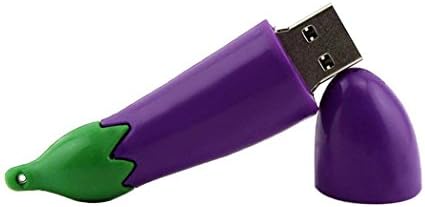 USB 2.0 çizgi film Flash kalem sürücü sopa yüksek hızlı bellek depolama başparmak sopa sürücü (16GB, patlıcan)