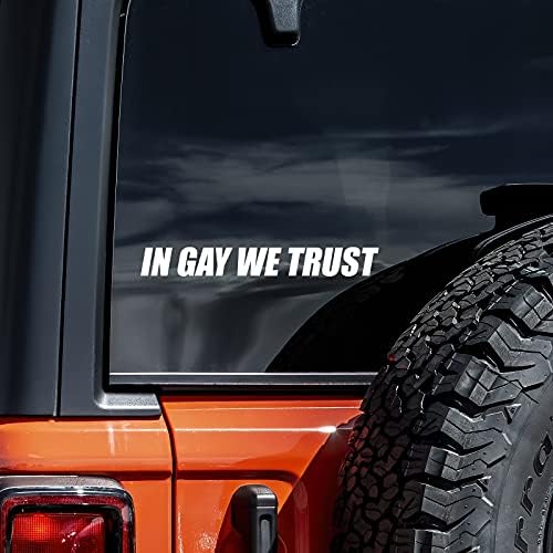 eşcinsel Biz Güven Çıkartması Vinil Sticker Oto Araba Kamyon Duvar Dizüstü / Beyaz / 8 Geniş
