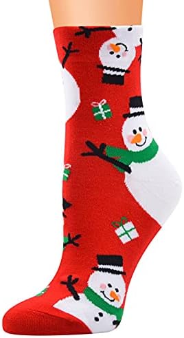 Bayanlar Noel Çorap Kış Sıcak Örme Kat Çorap Elastik varis çorabı Açık Rahat Tüp Çorap Sürme Çorap