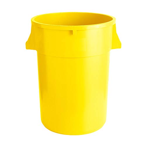 5 Paket! 176 Qt. / 44 Galon / 166 Litre Sarı Yuvarlak İçerik Kutusu / Ticari Çöp Kutusu. Çöp kutusu Mutfak çöp tenekesi çöp