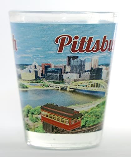 Pittsburgh Pennsylvania Günü Skyline Fotoğraf Çekim Camı