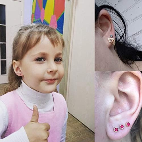 CHUANCI Çifti Tek Kullanımlık Steril Kulak Piercing Ünitesi Kıkırdak Tragus Helix Piercing Tabancası HİÇBİR Ağrı Piercer Aracı
