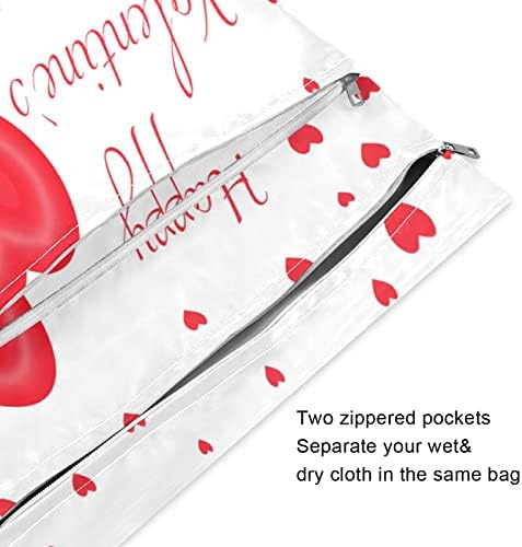 xigua Romantik ve sevimli Küçük Aşk Kalp ıslak kuru çanta, su geçirmez Kullanımlık Bezi saklama çantası kolu ve Fermuar Mayolar