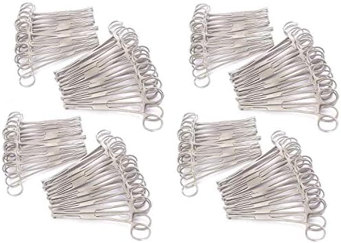 HASSAS KANADA: Set 100 Pennington Forseps Olmayan Oluklu 6 Paslanmaz Çelik Profesyonel Vücut Piercing Aracı