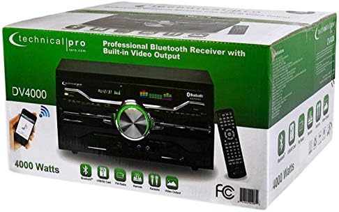 Teknik Pro Profesyonel 4000w Alıcı / Amplifikatör / DVD Oynatıcı Bluetooth / USB / FM