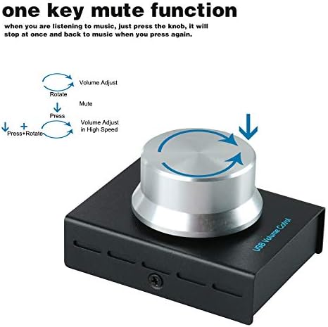 YaeCCC USB Ses Kontrolü, PC Bilgisayar Hoparlör Ses Ses Uzaktan Kumanda Topuzu için Bir Anahtar Dilsiz Fonksiyonu ile XP/MAC/Vista/Win7