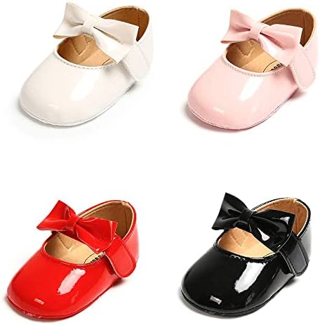 Bebek Kız Mary Jane Flats Ayakkabı ıle Kaymaz Yumuşak Taban Toddler Ilk Yürüyüşe Yenidoğan Prenses Elbise Ayakkabı