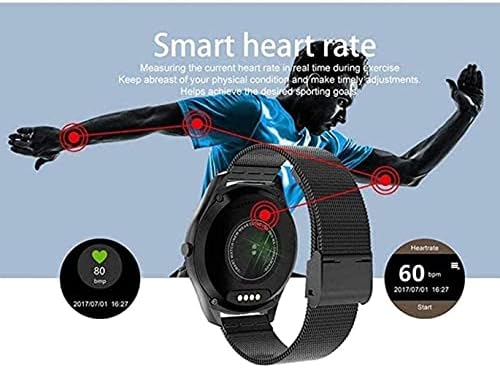 Akıllı saat Manyetik Şarj Kalp Hızı Uyku Sedanter Yuvarlak Ekran Çoklu Kadran Yedek Kayış Adım Smartwatch-B