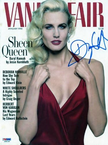 Daryl Hannah Otantik İmzalı Vanity Fair Dergi Kapağı PSA / DNA J00136