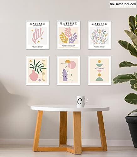 Danimarka Pastel Matisse Posterler Set Henri Matisse Çiçek Pazarı Nötr Boho Tuval Sanat Duvar Baskılar Soyut Modern Minimalist