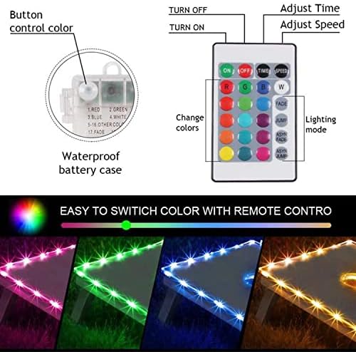 Funesla Cornhole ışıkları, kurulu Kenar ve Halka LED ışıkları Fasulye Torbası Atmak için Uzaktan Kumanda ile 16 Renk Değişimi
