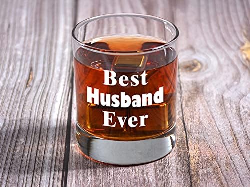 Karı Koca için Yıldönümü Düğün Yılbaşı Hediyeleri, Şimdiye Kadarki En iyi Koca Viski Bardağı Onun için Komik Erkek Doğum Günü