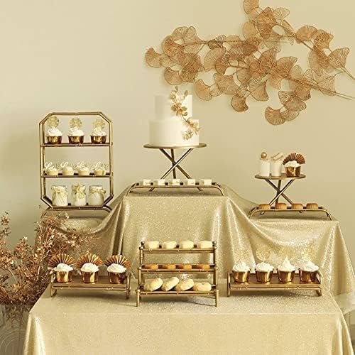 Kek Standları Set 5 Adet Metal Cupcake Standları Set Lüks Altın Tatlı Peynir Pasta Aperatif Şeker Ekran Plaka Düğün Doğum Günü