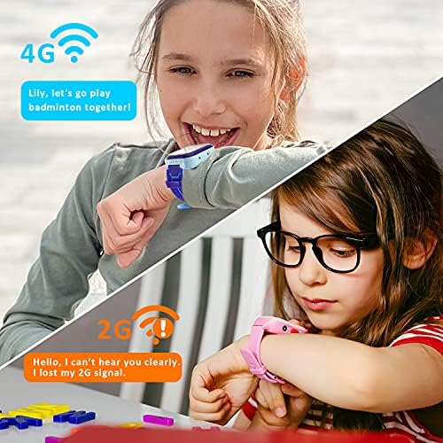 4G Çocuklar Anti-Kayıp Akıllı Seyretmek Telefon, 4G WiFi GPS/LBS Tracker SOS Acil Çağrı Görüntülü Sohbet Çocuk Smartwatches,